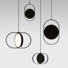 Candelabro decorativo moderno com luz LED e candelabro de metal preto